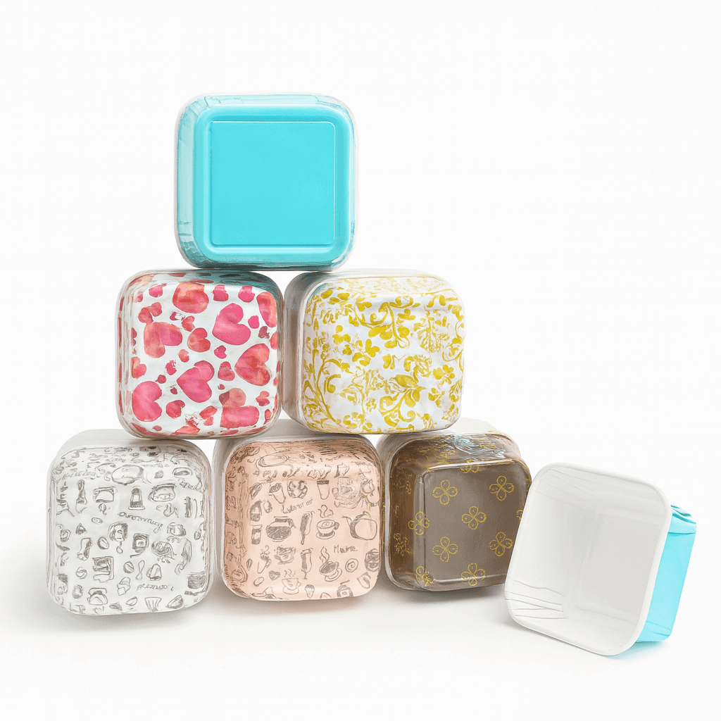 Square Muffin Cups – 6 Designs (10 Pieces Per Packet) | CL061
