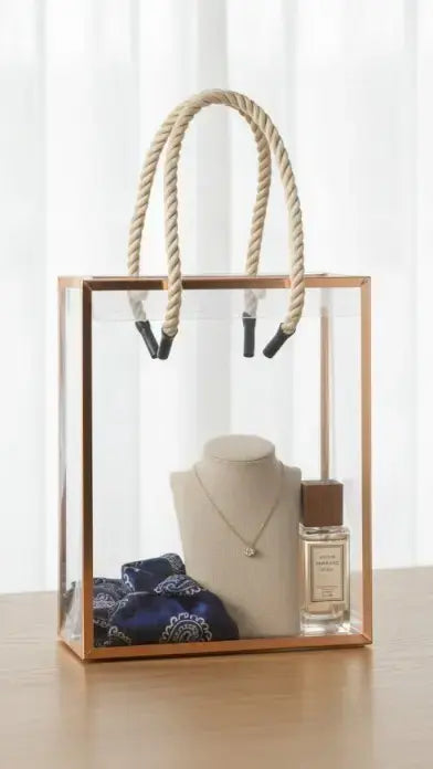 BT296C Big Premium Rectangle Clear Hamper Bag Display Box