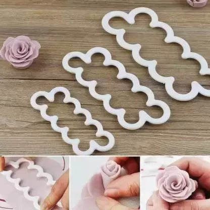 Easiest Rose Cutter Ever for Cake Decorating Set of 3 CT084