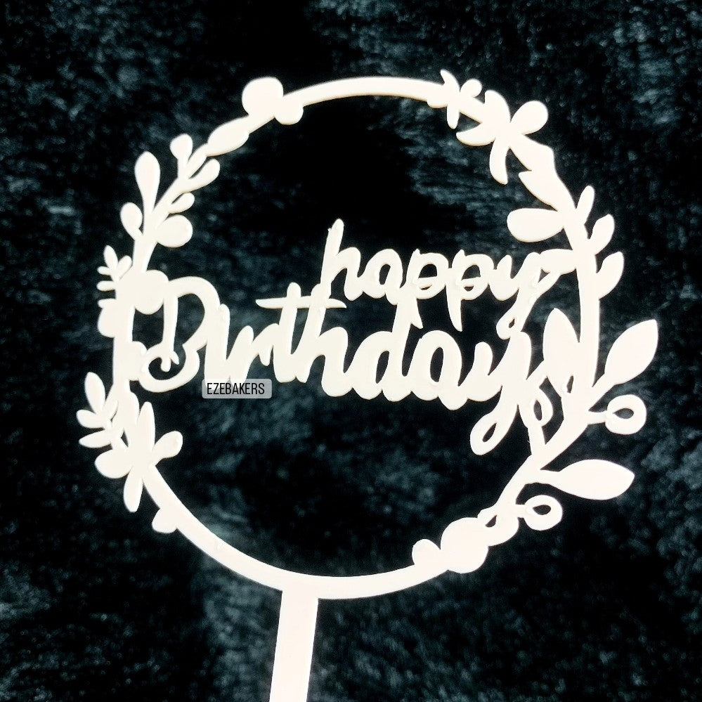Acrylic HB Cake Topper (Light Pink) {TPR049}