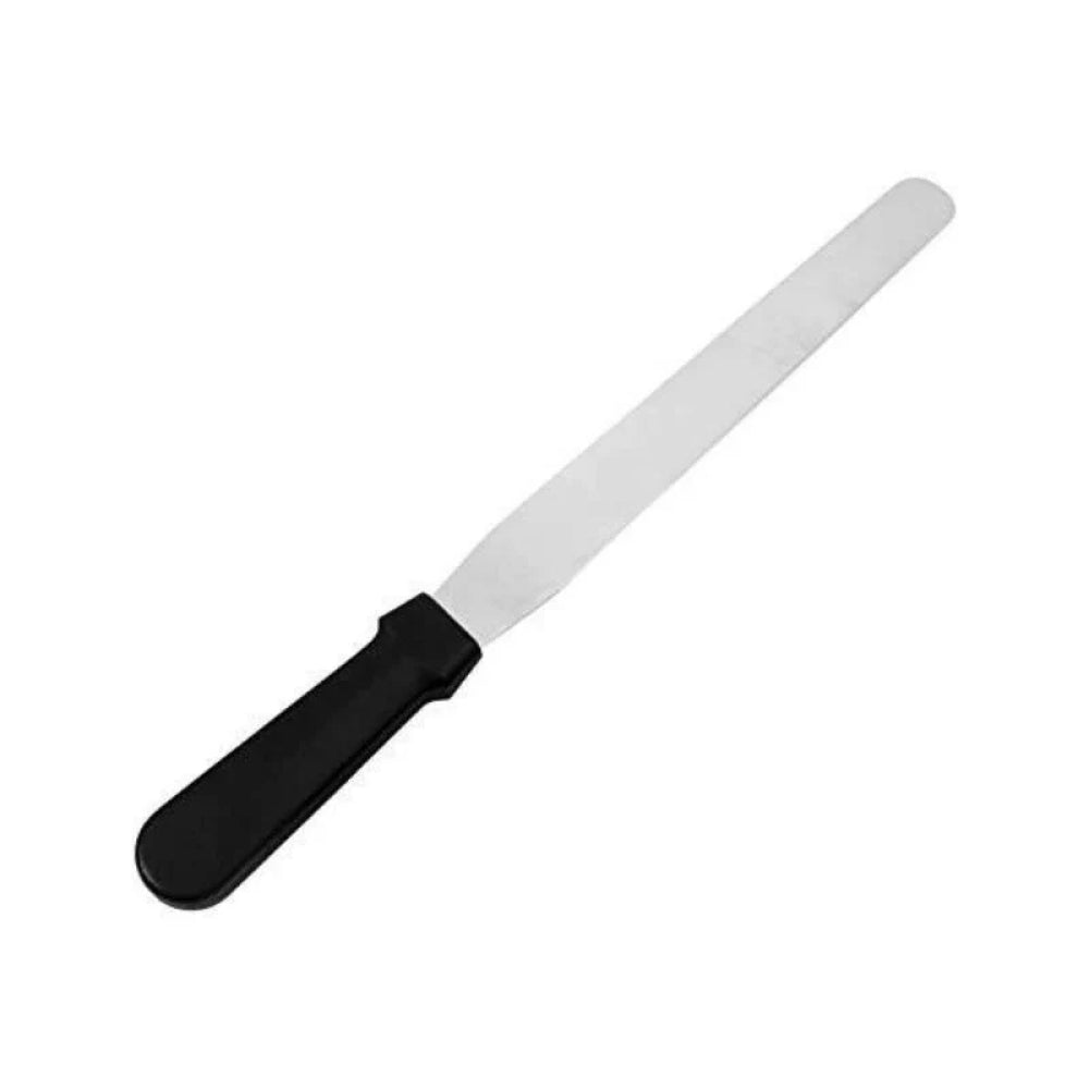 10-Inch Straight Pallet Knife displayed on a white background for a clear view of its design and size.