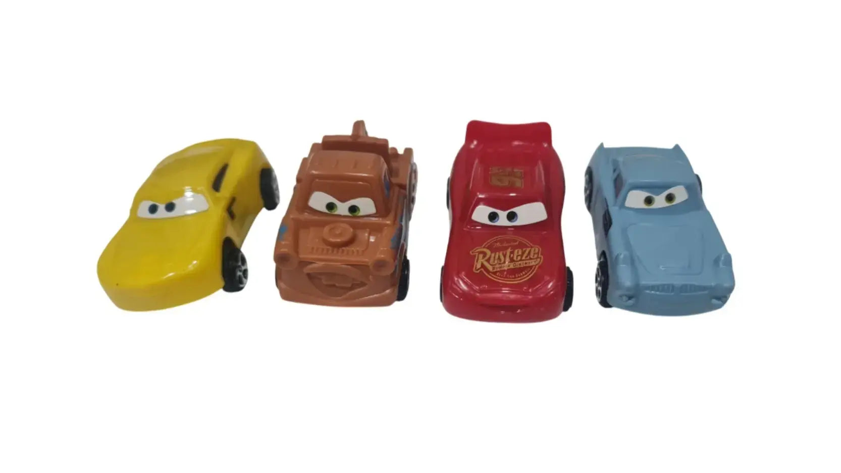 Cartoon Car Toy Topper Set – 4 Mini Racing Characters CTT047