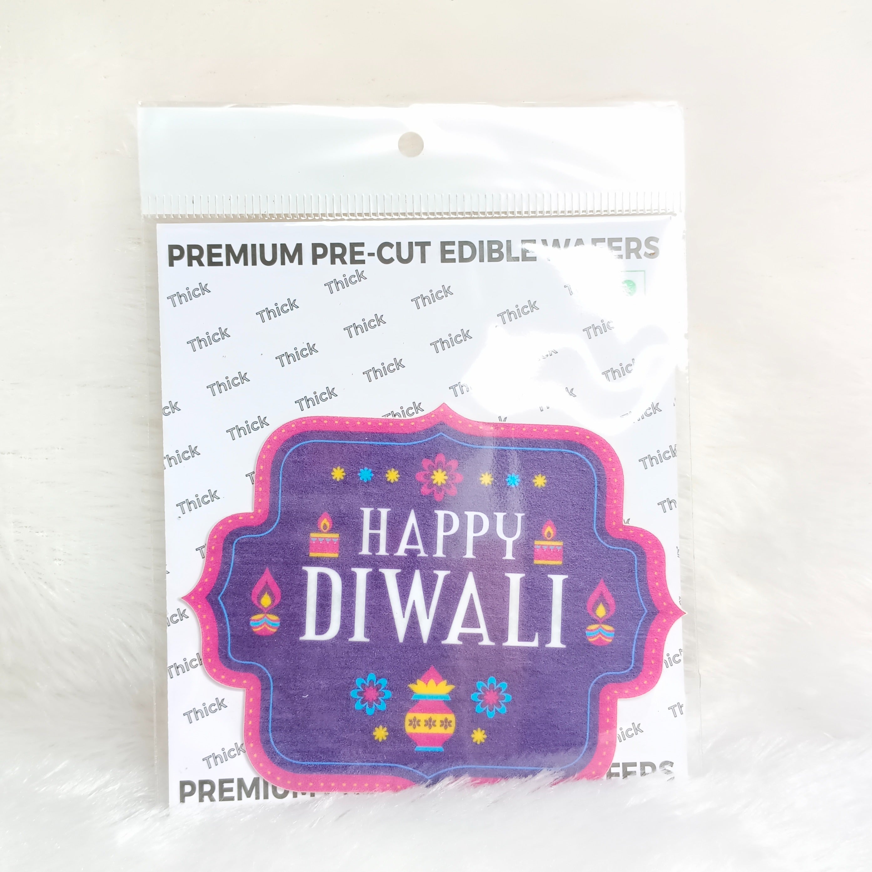 Diwali Edible Theme Topper Pre Cut Wafer Paper High Quality TPR036