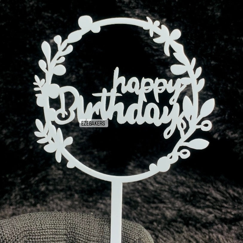 Acrylic HB Cake Topper (Light Blue) {TPR049}