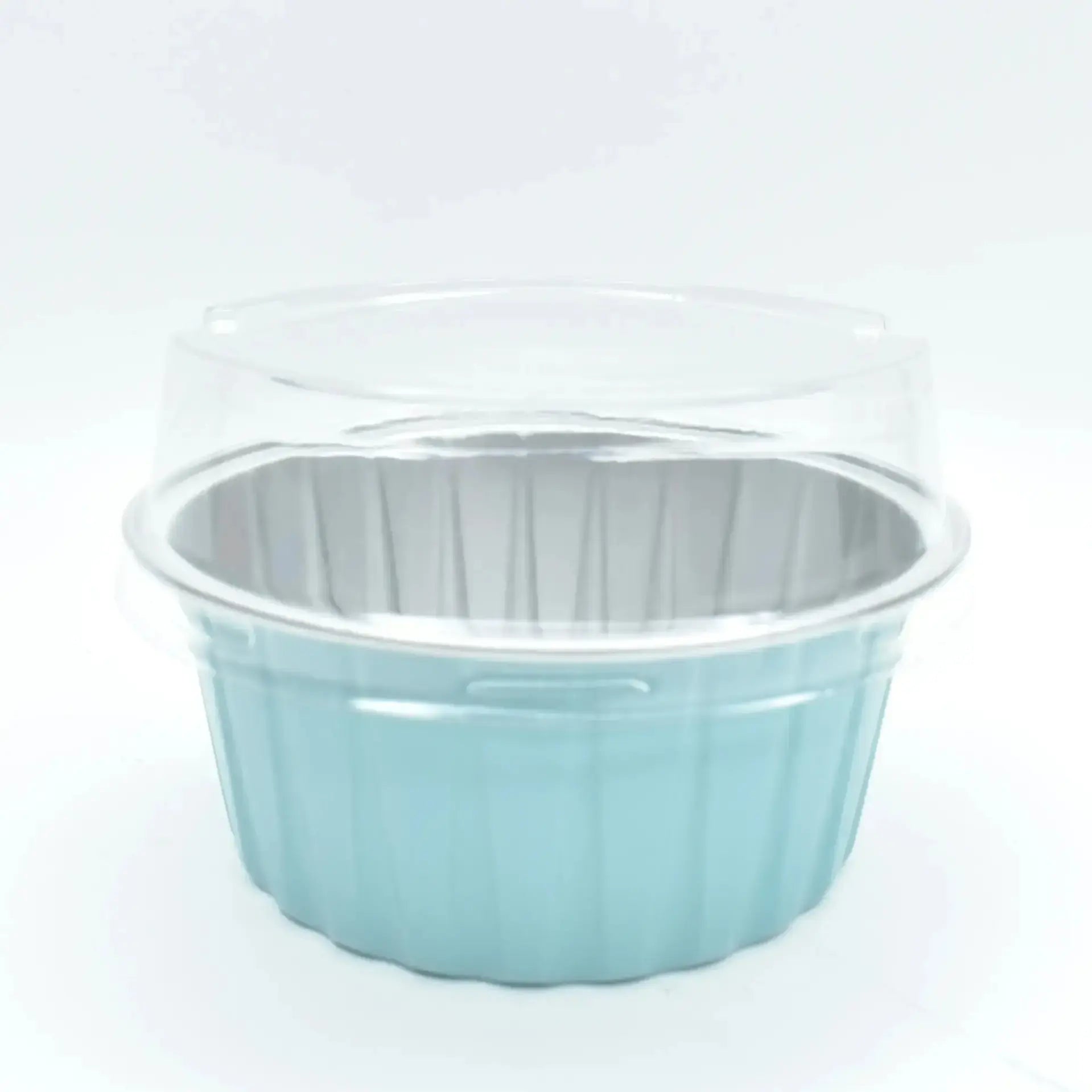 2603-19 CL079 Multicolour Round Foil Containers With Lid 10 Piece Pack