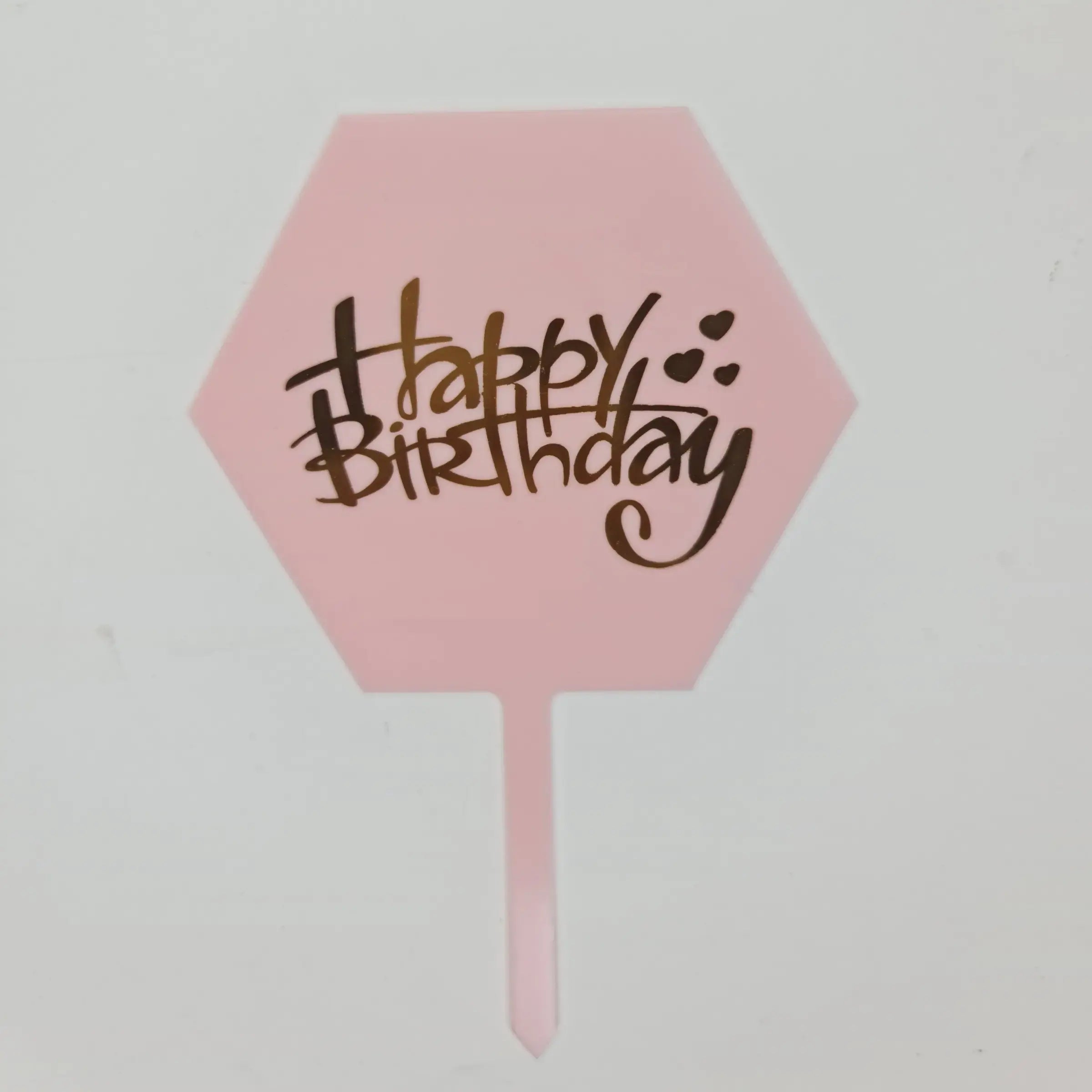 Transparent Acrylic Happy Birthday Cake Topper 10-Piece Pack TPR117