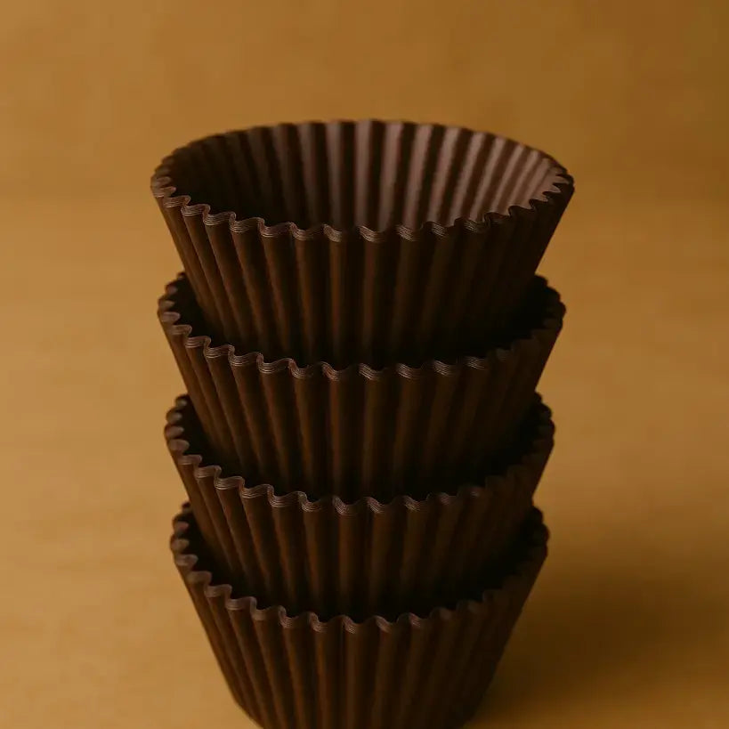 CL031 – 10CM Brown Cupcake Liners | Plain Large Baking Cups (1 Packet = 100 Pieces)