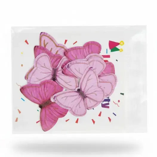Cake Decoration: TPR233 3D Glitter Butterfly Toppers
