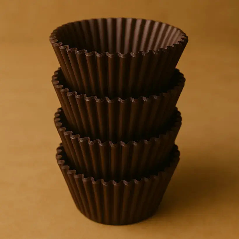 CL032 – 12CM Brown Cupcake Liners | XL Baking Cups (1 Packet = 100 Pieces)
