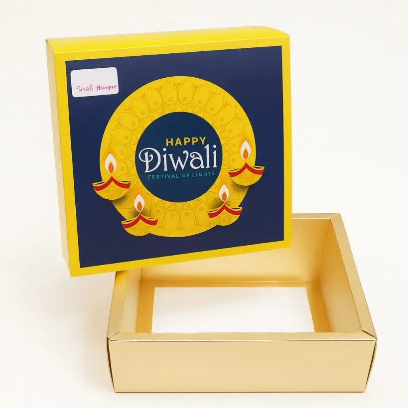 Small Diwali Hamper Boxes – 7 x 7 x 3 Inches | Pack of 10 | CB034