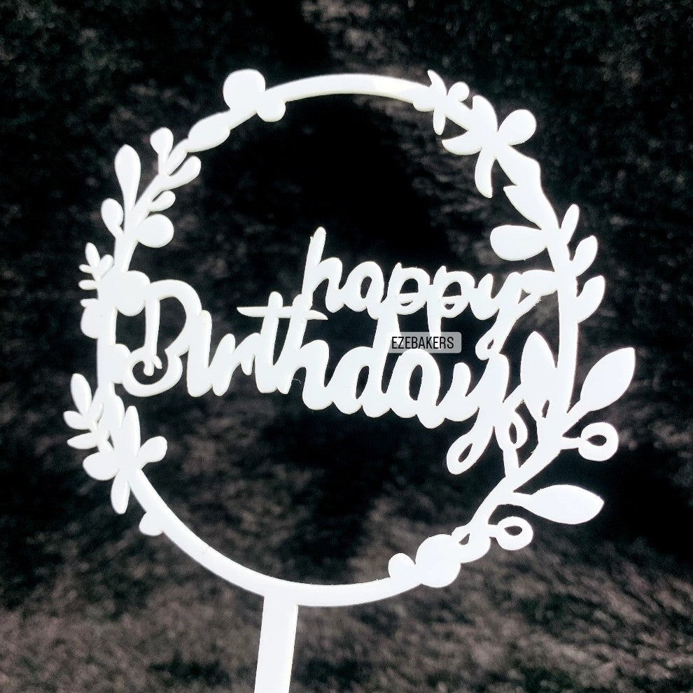 Acrylic HB Cake Topper (Light Blue) {TPR049}