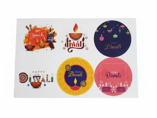 Diwali Jar Stickers – Festive Decorative Labels (No Design Choice) | TPR219