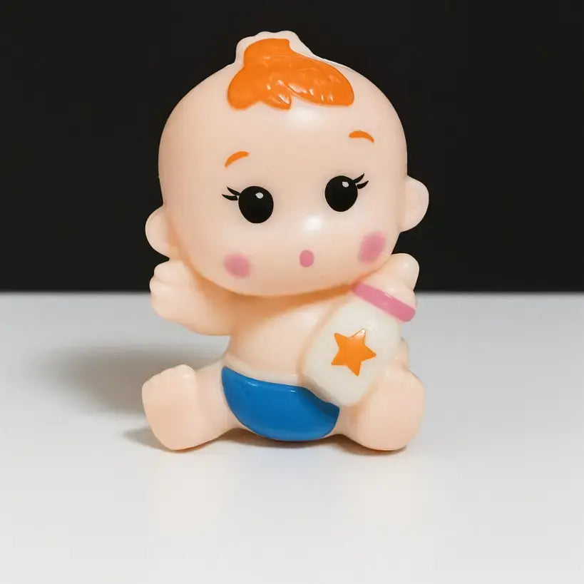 Baby Girl Holding Milk Bottle Cake Topper – Cute Character for Baby Shower Cakes | CTT044B