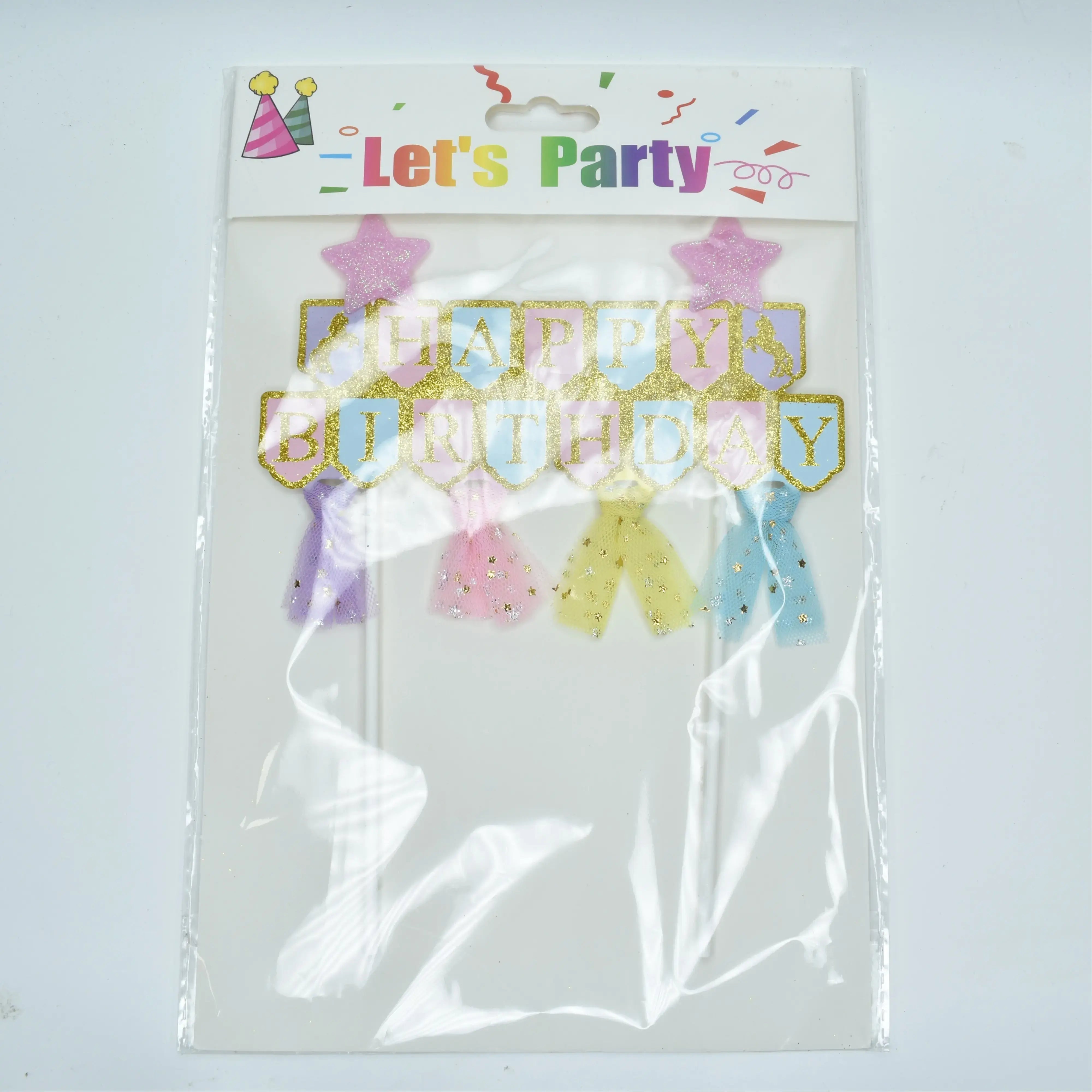 Happy Birthday Flag Cake Topper  TPR162