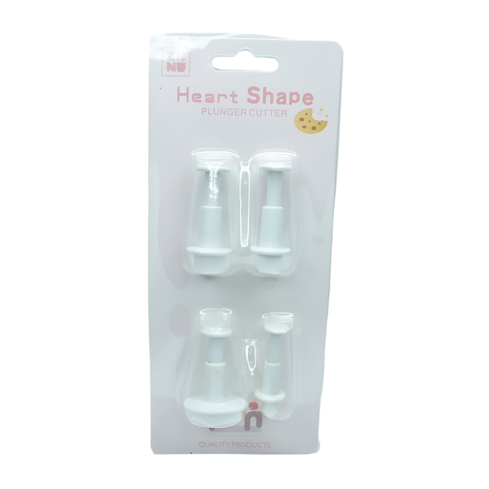4 in 1 Heart Plunger Fondant & Cookie Cutter set in its original packaging.