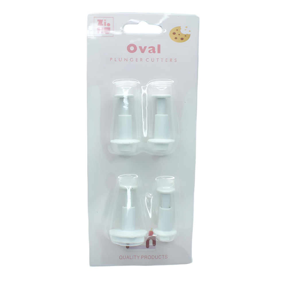4 in 1 Oval Shaped Fondant & Cookie Cutter set in its original packaging.