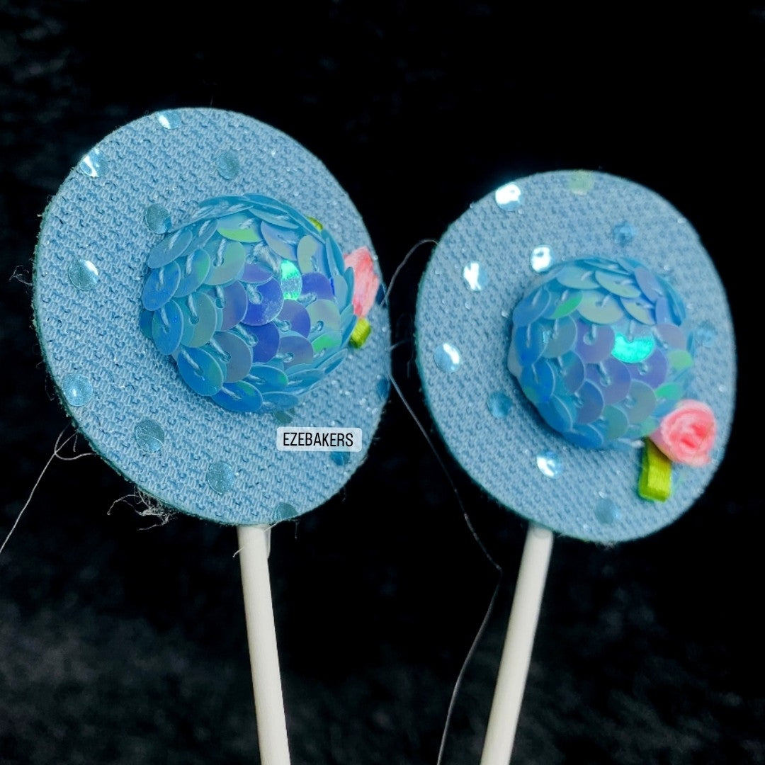 2 Piece Fancy  Cake Topper (moq - 10 Pieces) TPR090