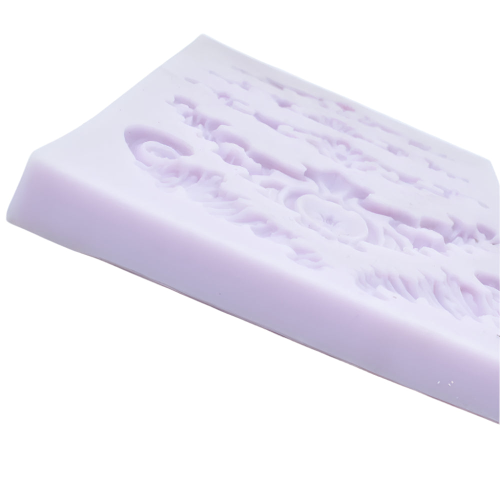 Close-up view of the 5 in 1 Pattern Fondant Mold highlighting intricate patterns.