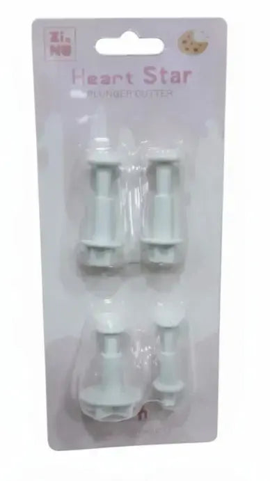 4 in 1 Star Shape Fondant Plunger Cutter Set – Cake & Cookie Decorating Tool | CT175