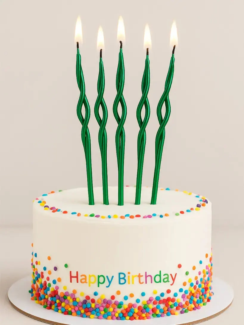 Multicolor Twisted Birthday Candles – Party Cake Decoration CD004