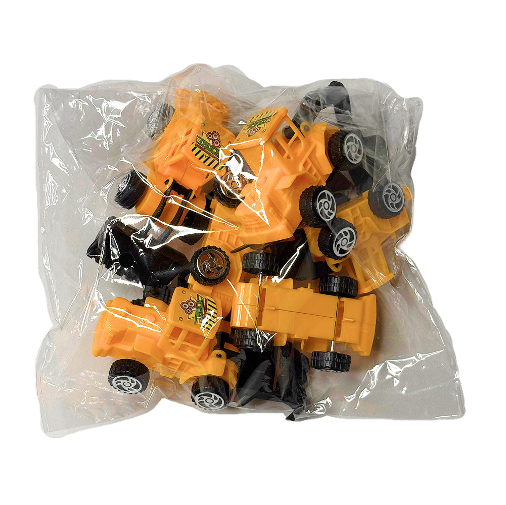 6 in 1 JCB Construction Cake Topper Set in packaging on white background