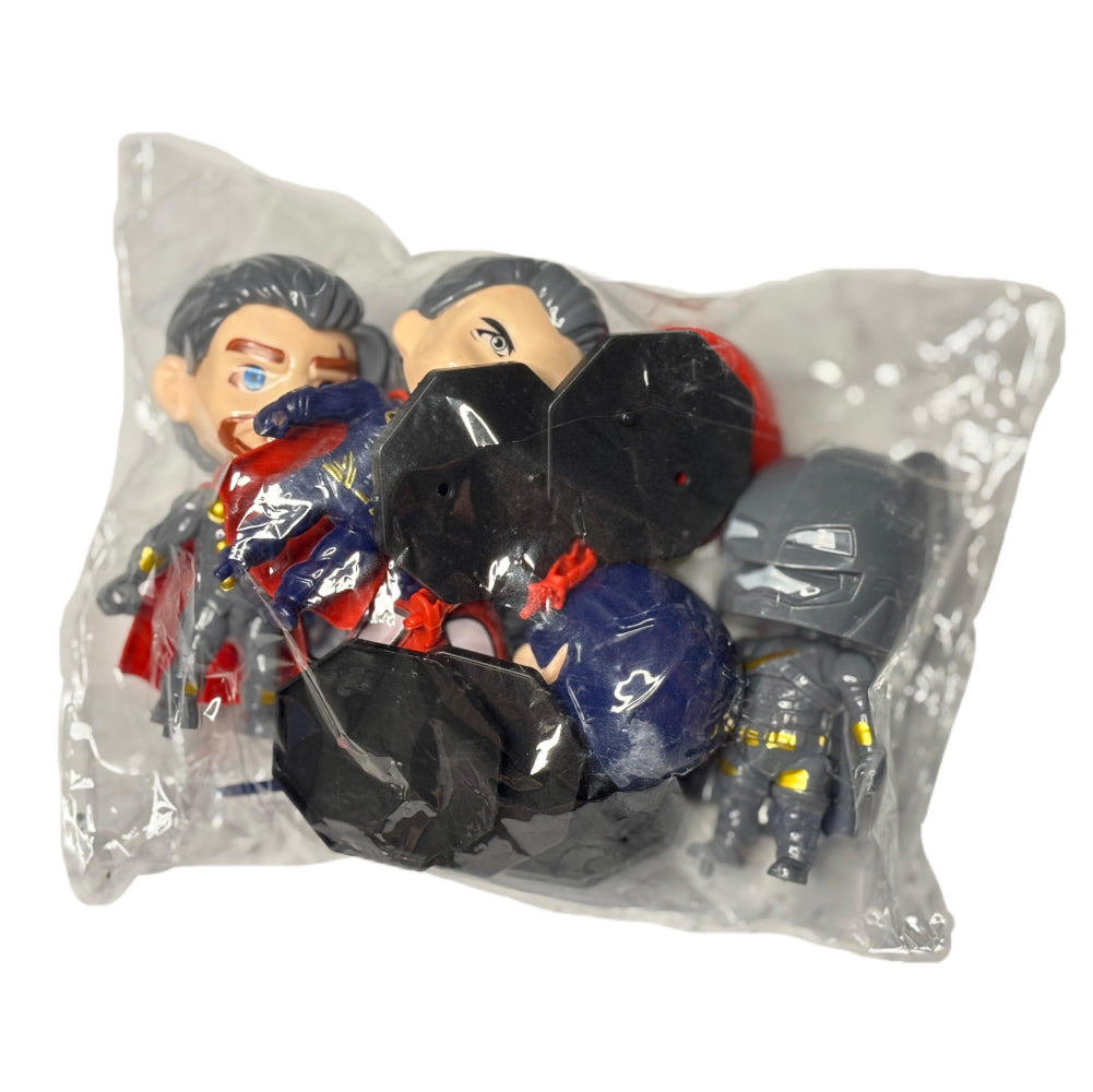 6 in 1 Superheroes Toy Cake Toppers in packet displayed on white background