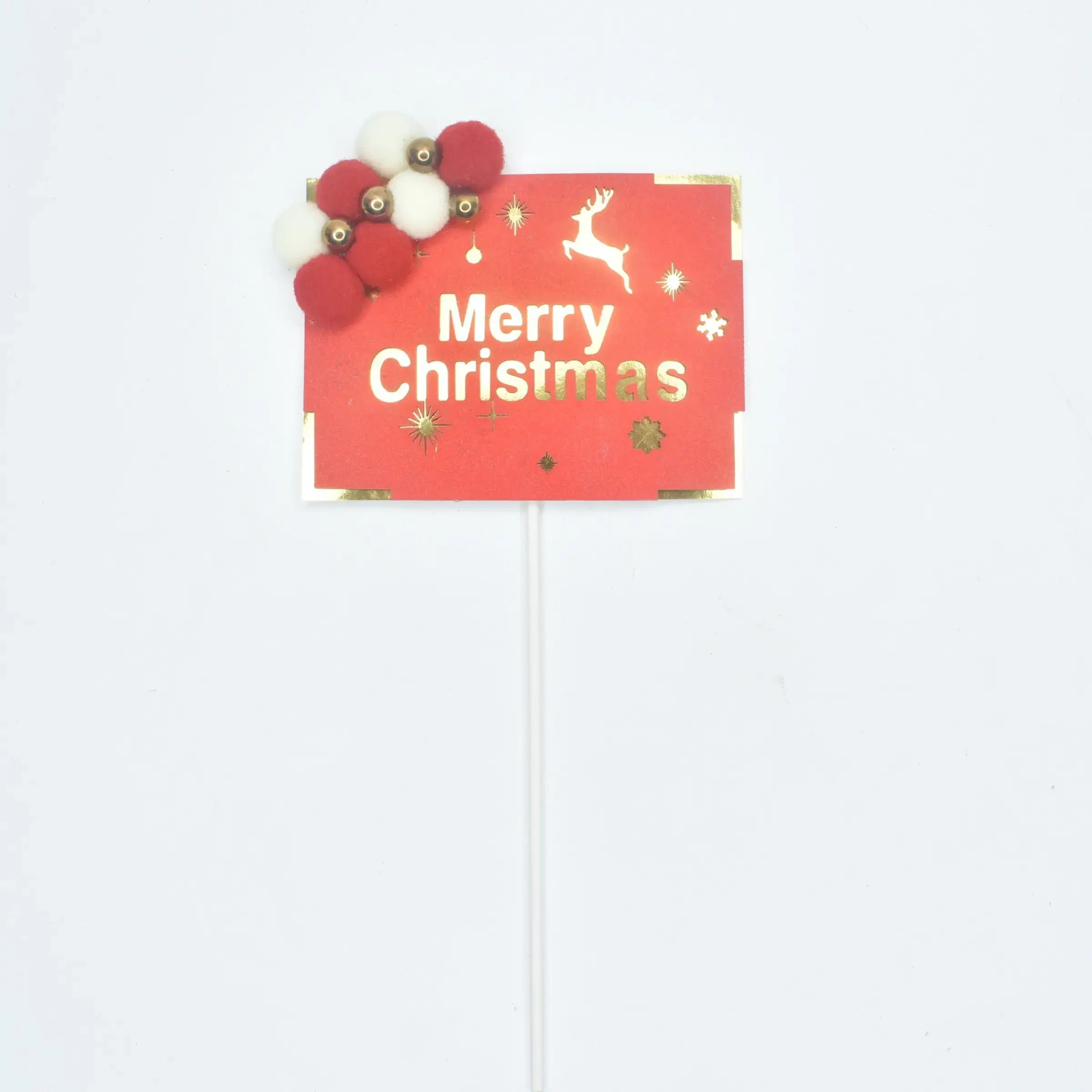Christmas Themed Rectangular Cake Topper Design  TPR083