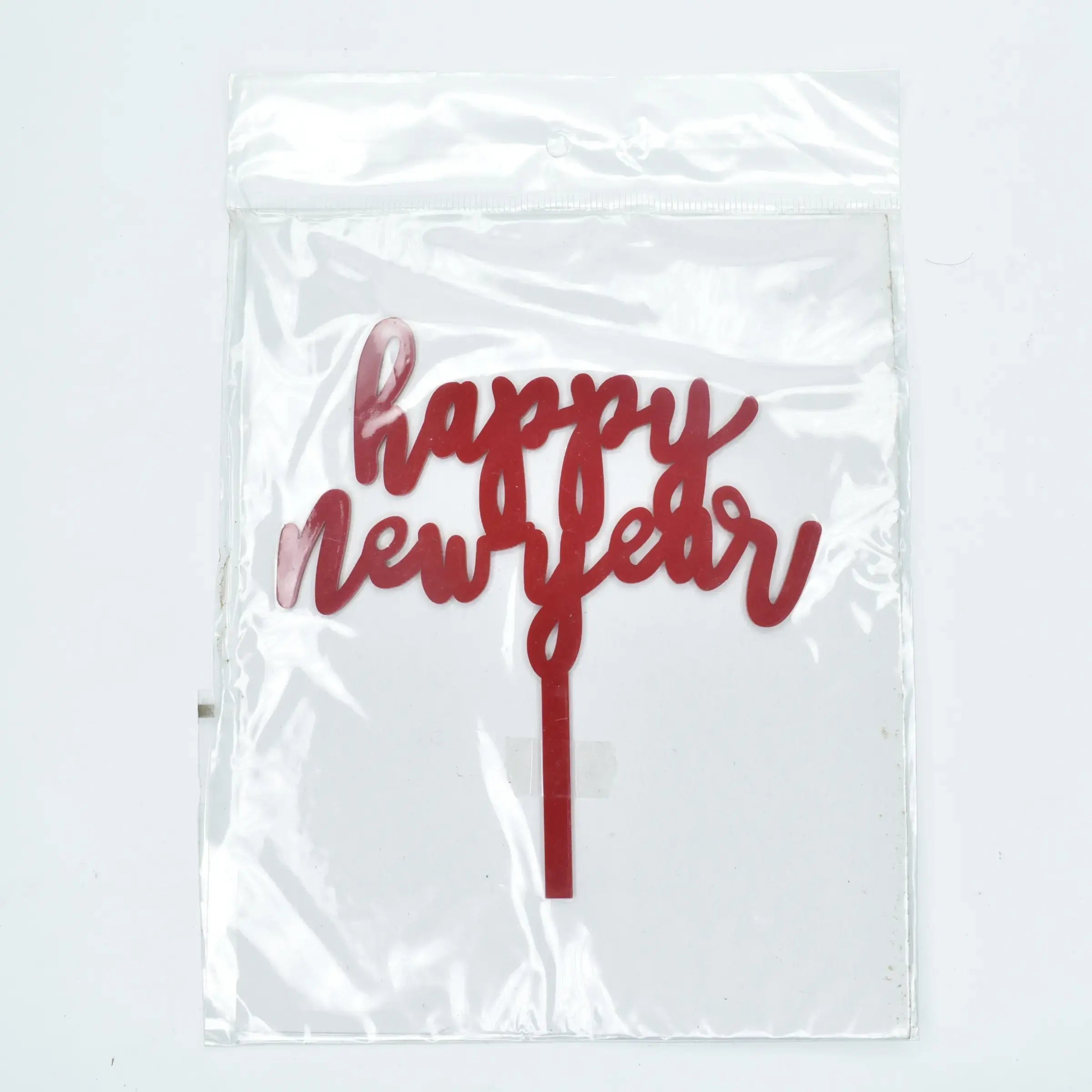 Happy New Year Textual Cake Topper Design 1 TPR180
