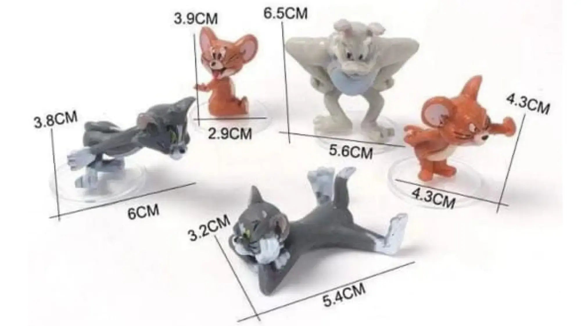 5 IN 1 Tom & Jerry Cake Topper Set – Cartoon Characters for Kids’ Cakes | CTT043