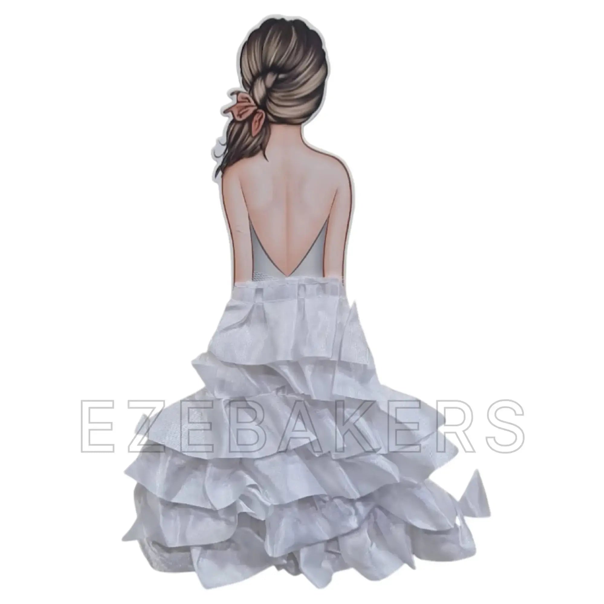 Lady with Gown Cake Topper – Elegant Figurine for Themed Cakes | TPR130