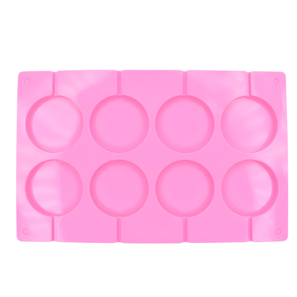 8 in 1 Lollipop Chocolate Mold on a white background for clear view