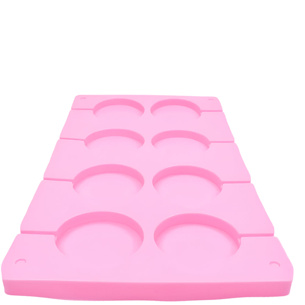 8 in 1 Lollipop Chocolate Mold viewed from a different angle on white background