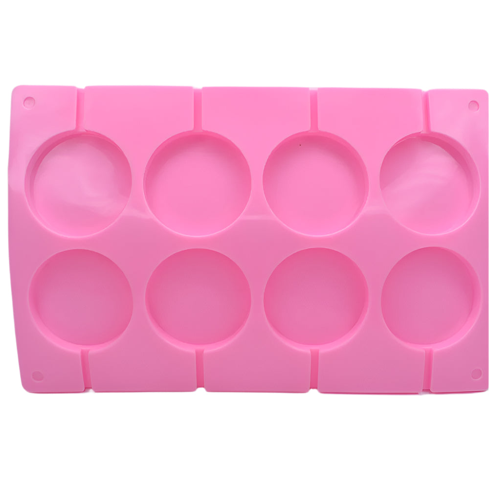 8 in 1 Lollipop Chocolate Mold viewed from a different angle on white background