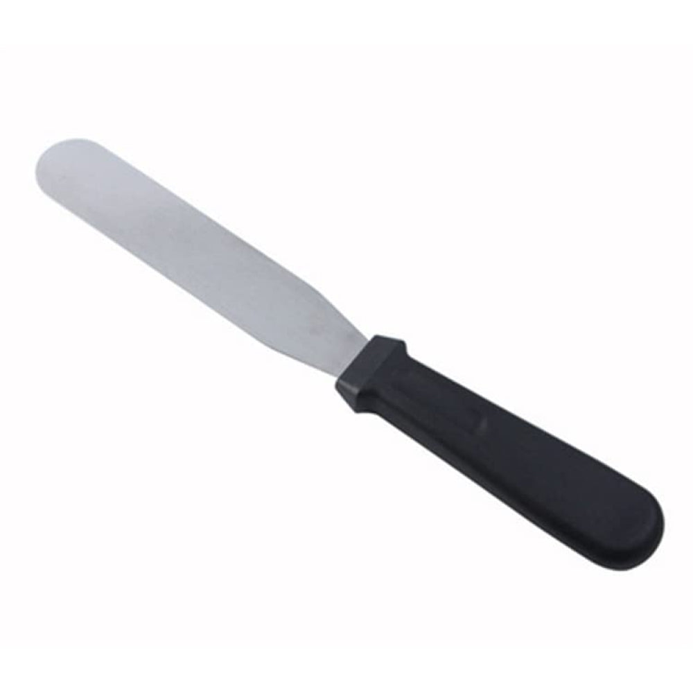 8-Inch Straight Pallet Knife displayed on a white background for a clear view of its design and size.