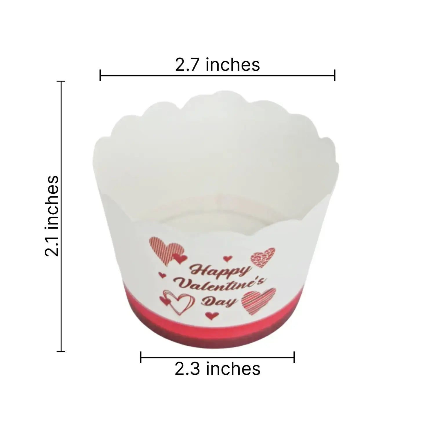 Valentines Themed Big Muffin Cups (50-piece packet) CL008