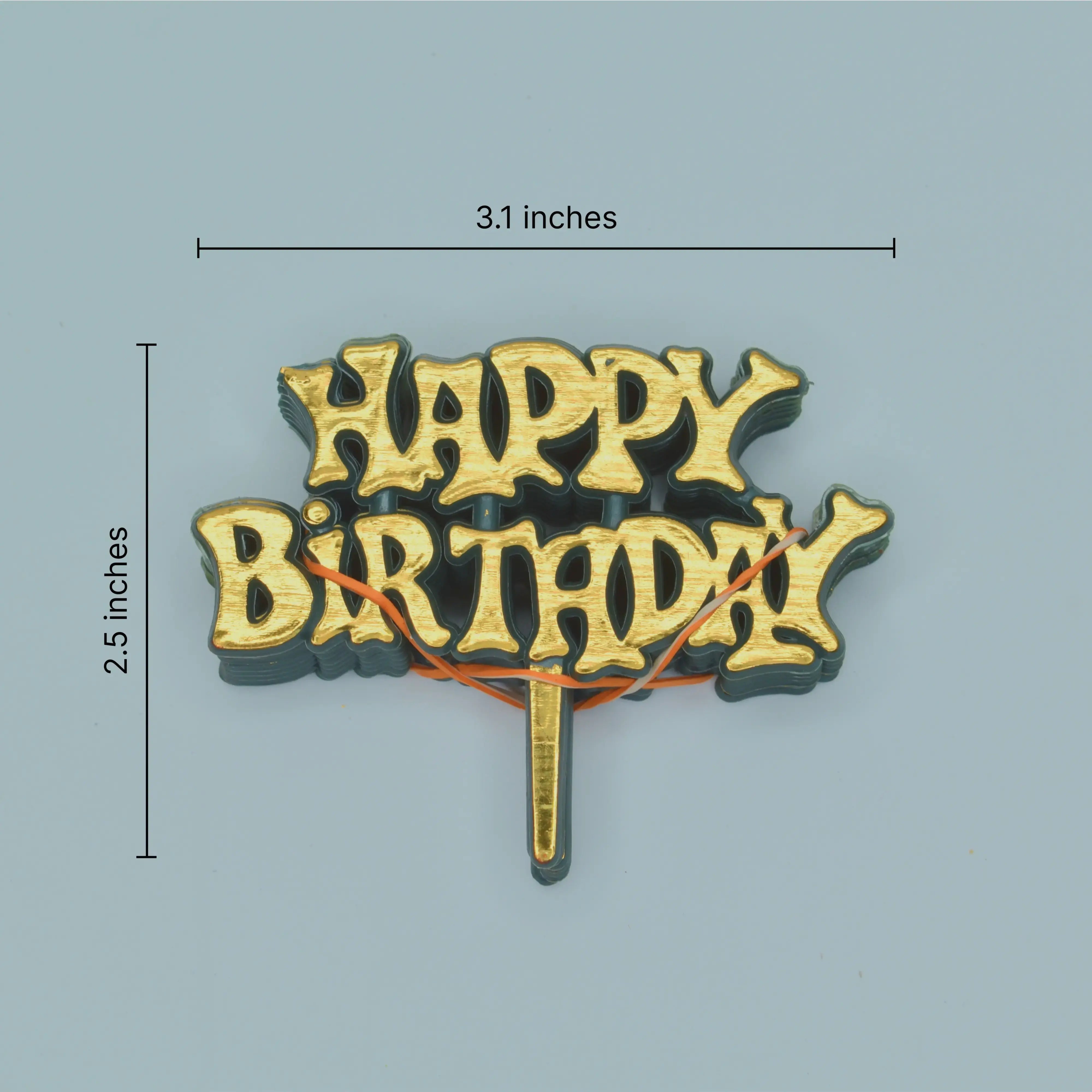 Happy Birthday Tags Golden  TPR028A