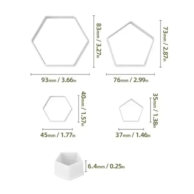 4 Pieces Football cookie Cutters CT022
