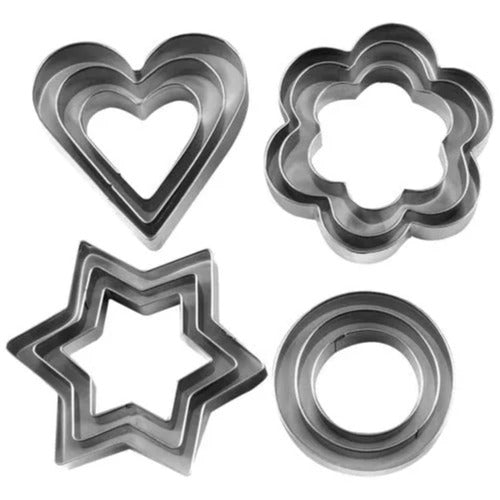 12 Pcs Stainless Steel Cookie Biscuit Cutter Set CT078
