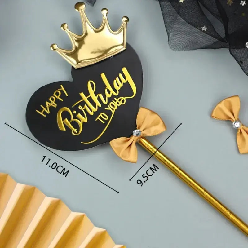 Crown Heart Cake Toppers TPR104
