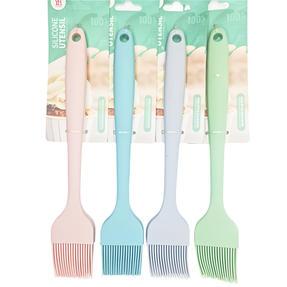 Image showing four different colored Big Silicone Brushes on a white background for a clear view of design and color options.