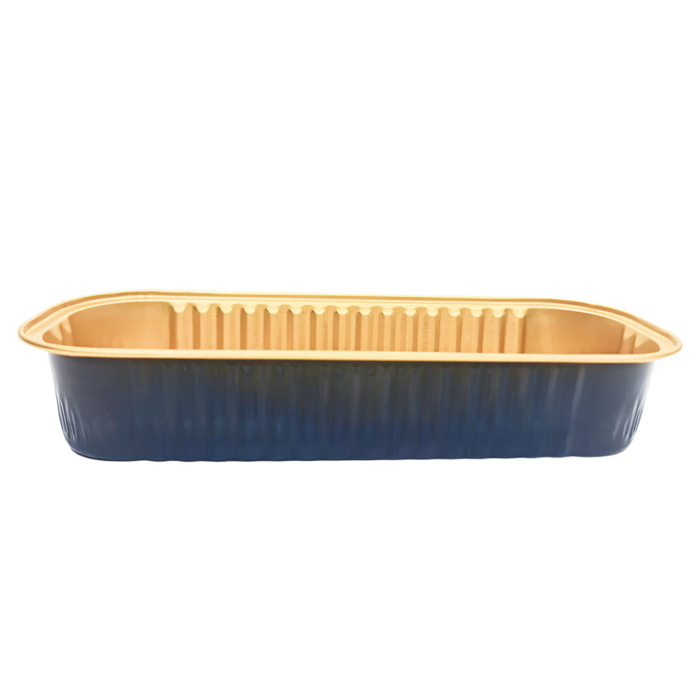 Black Rectangular Foil Containers on a white background
