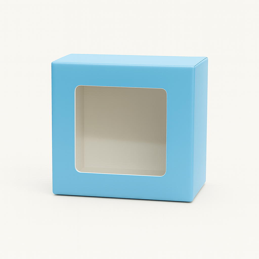 Brownie Box with Transparent Window – Kraft Paper Dessert Packaging | CB007