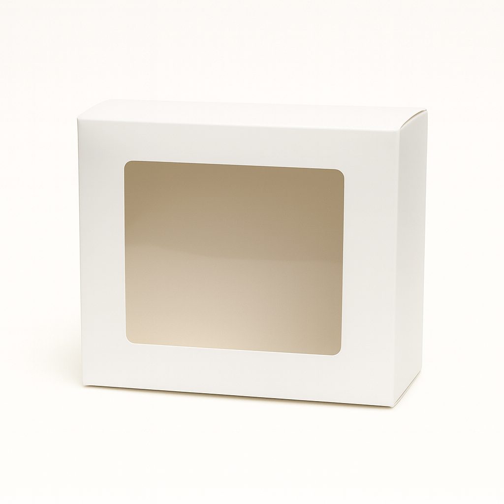 Brownie Box with Transparent Window – Kraft Paper Dessert Packaging | CB007