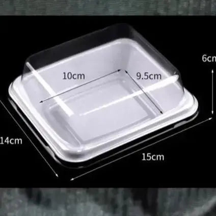 Pastry Cake Plastic Containers – Pack of 10 Dessert Boxes | CL040