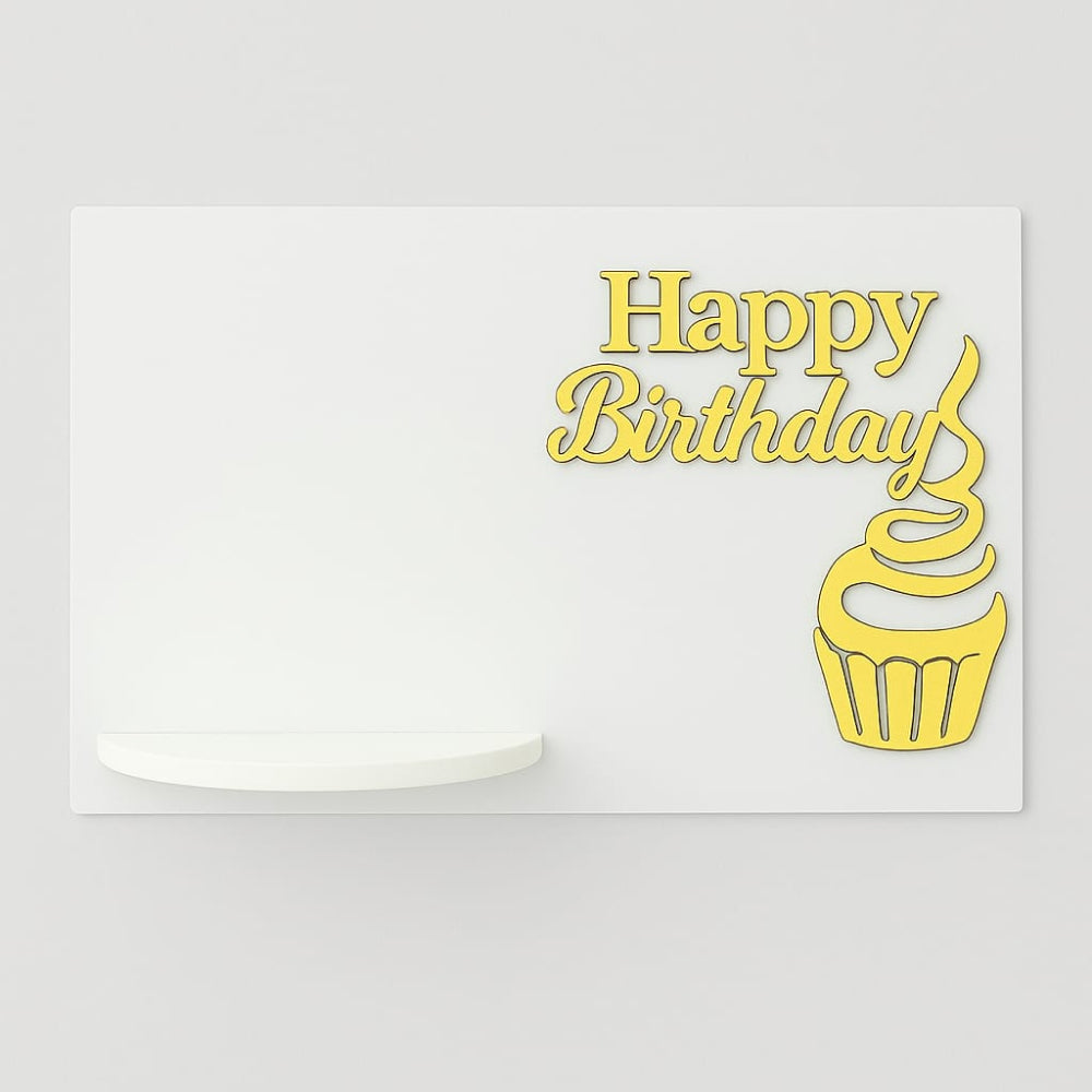 Close-up of Gravity Defying Cake Stand on white background