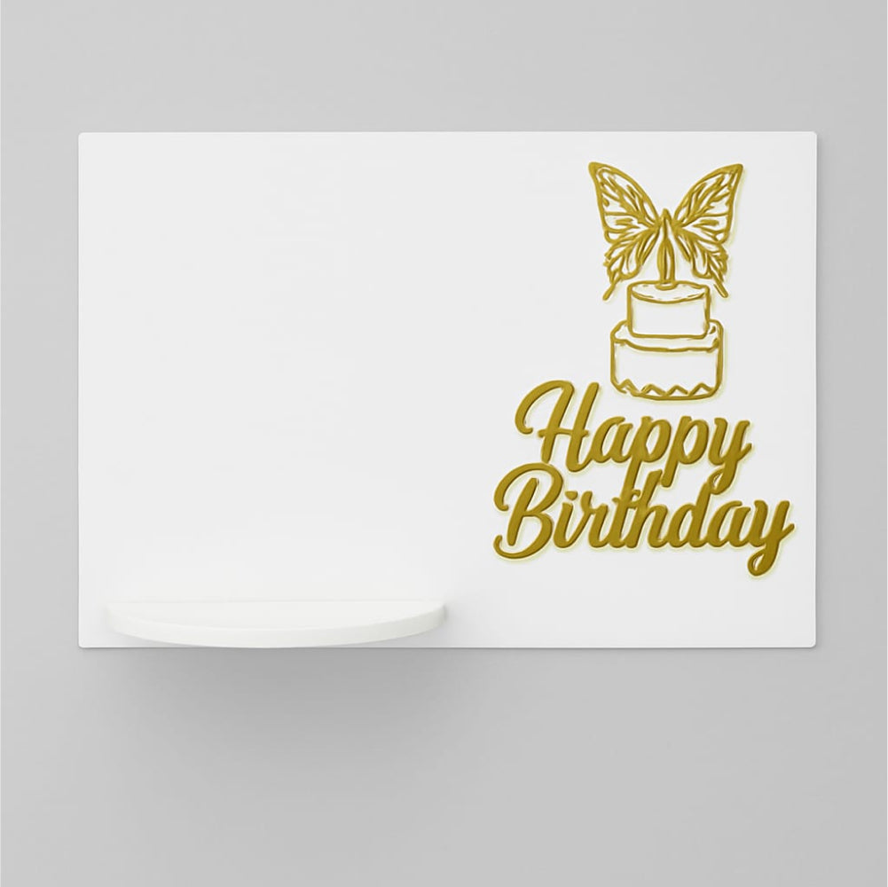 Close-up of Gravity Defying Cake Stand on white background