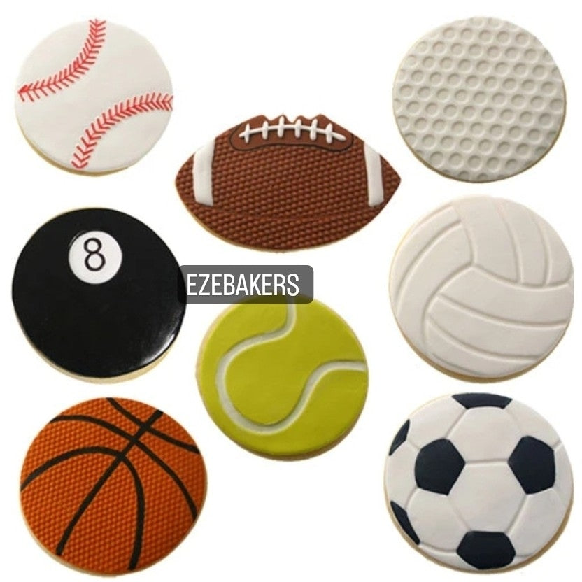 Sports Ball Fondant & Cookie Cutter Set – 6 Pieces Baking Tools | CT031