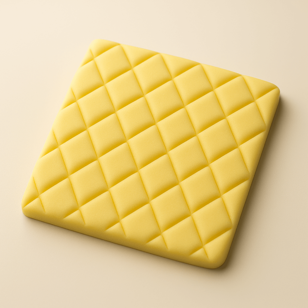 Real life output of the Diamond Pattern Fondant Embosser on a beige background
