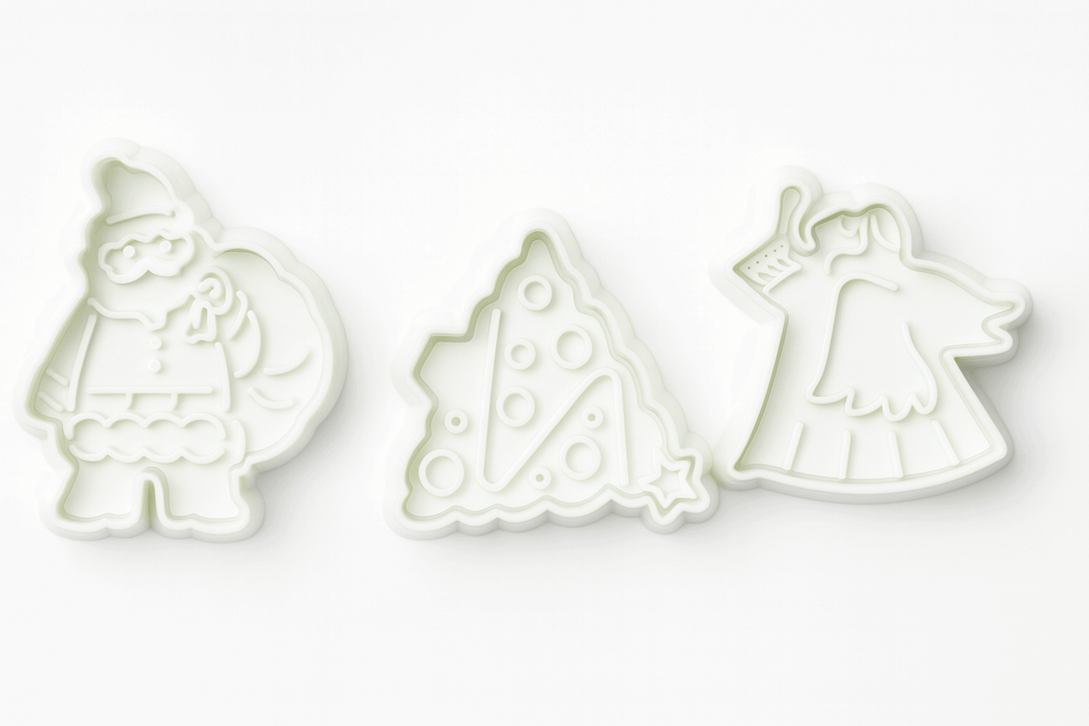 3-in-1 Christmas Stamp Fondant & Cookie Cutter – Holiday Baking Tool | CT146