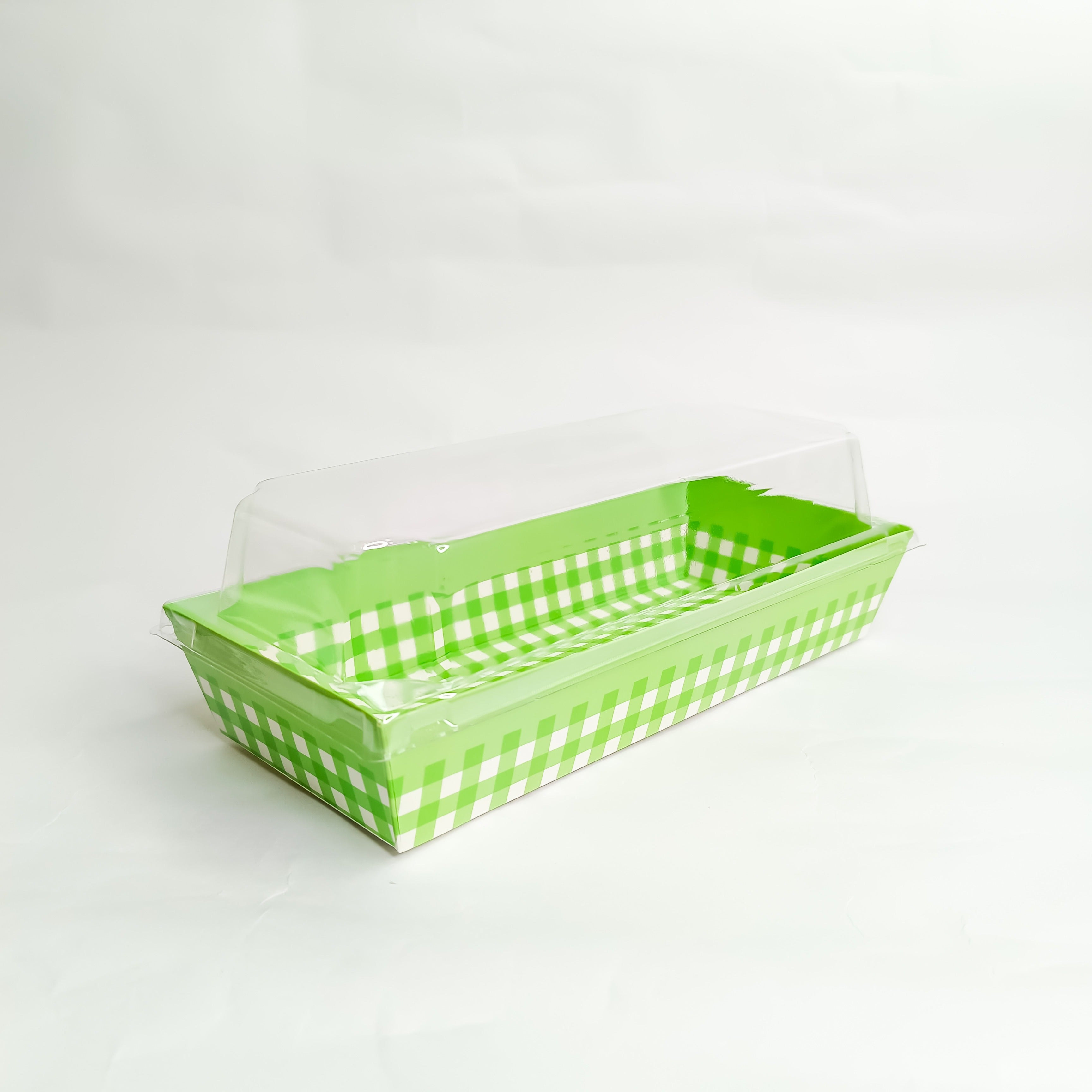 Christmas Rectangular Loaf mold Liner With Lid | Pack Of 10pcs CL023